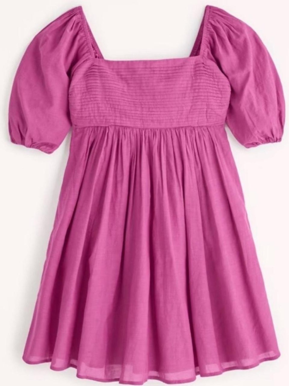 Abercrombie & Fitch Emerson Ruched Puff Sleeve Mini Dress in Berry Size XS